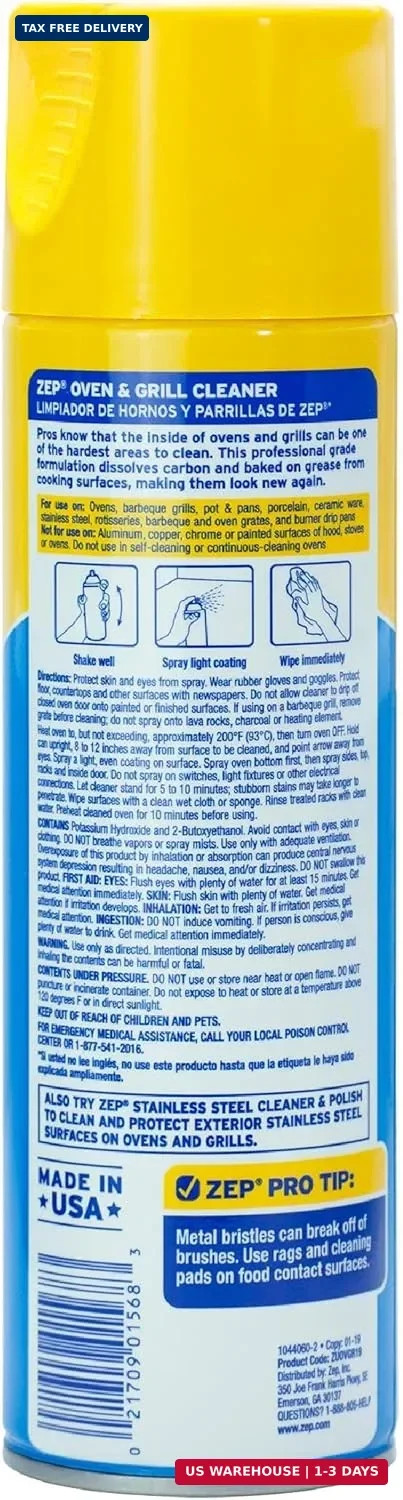 Zep Heavy-Duty Oven and Grill Cleaner – 19 oz (Case of 2) ZUOVGR19 – Dissolves G