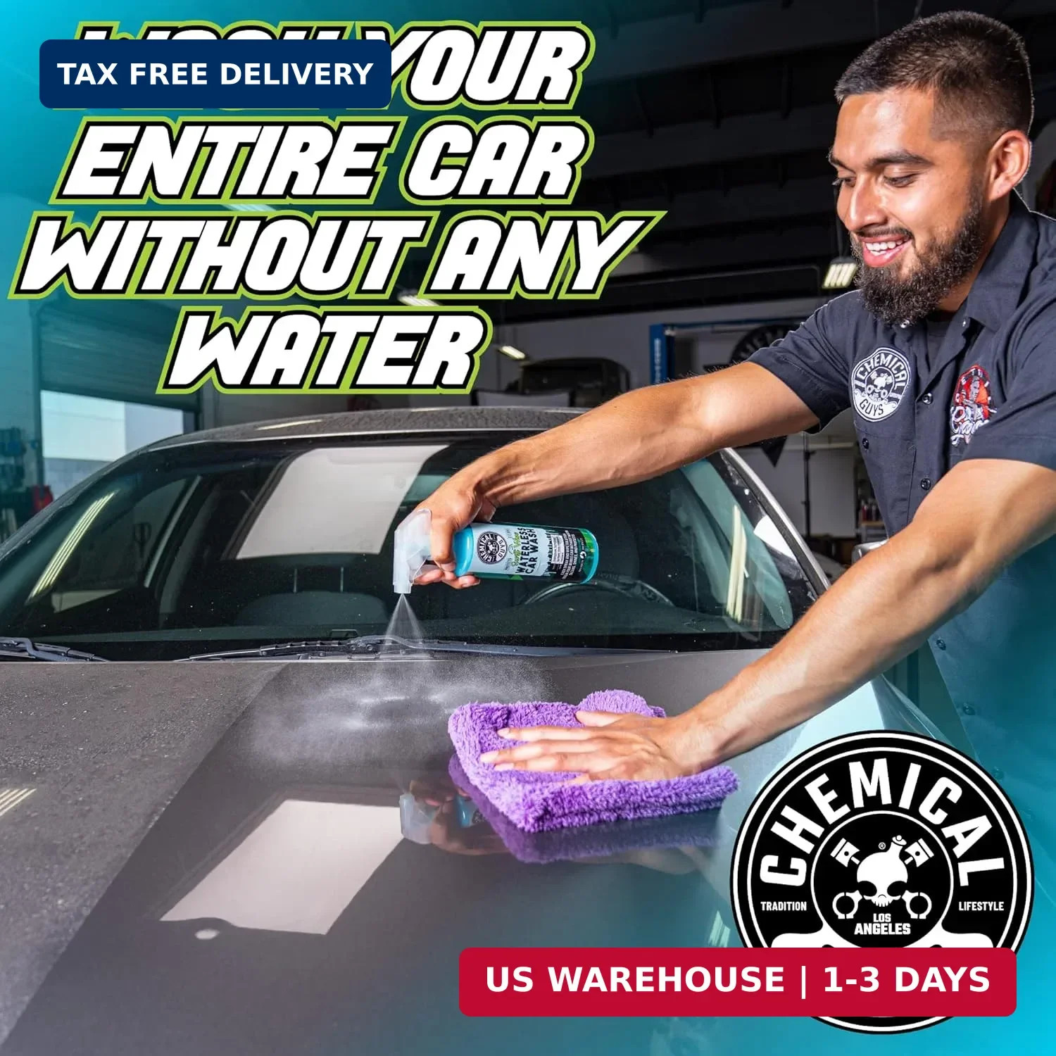 Chemical Guys, Swift Wipe Waterless Car Wash Spray, High Lubrication, 16 oz | Sp