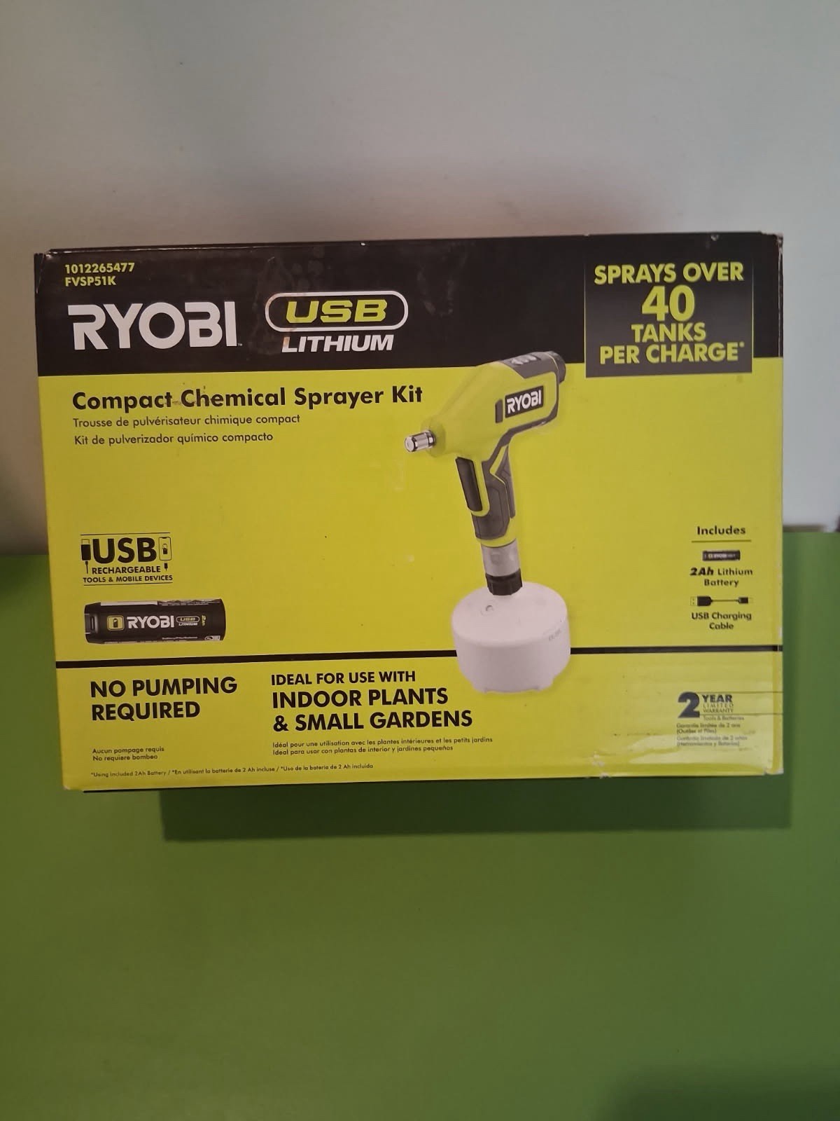Ryobi FVSP51K USB Lithium Compact Chemical Sprayer Kit