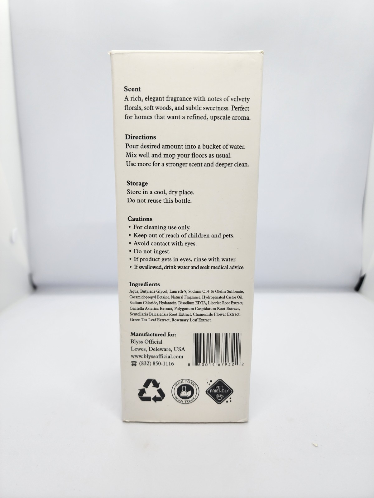 Blyss Mop Soap Royalty 16.9 Fluid Oz / 500ML Exp 12/2028 Unopened Brand New