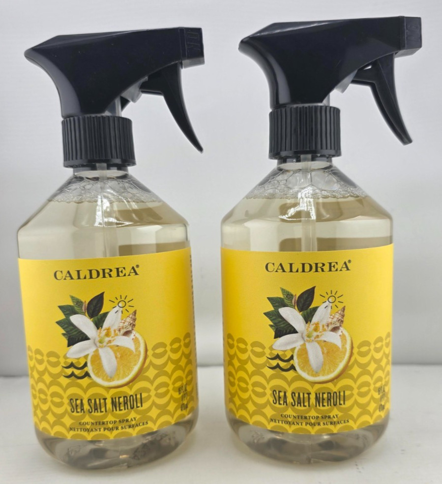 Caldrea Multi-Surface Countertop Spray , SEA SALT NEROLI 16 fl oz – ( 2 pc )