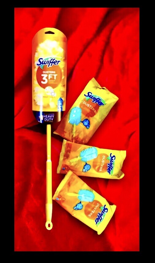SWIFFER Dusters 3ft 7pc Combo: 1 Handle with 3 360° refills & 3 hand duster kits