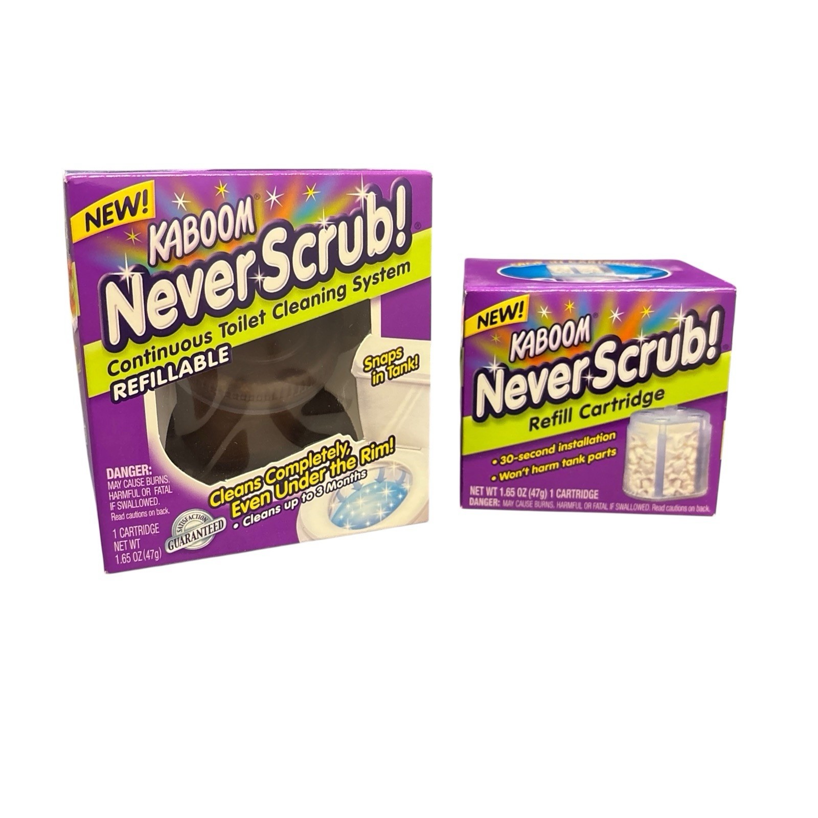 DISCONTINUED Kaboom Never Scrub! Continuous Toilet Cleaning System + Refill Pack