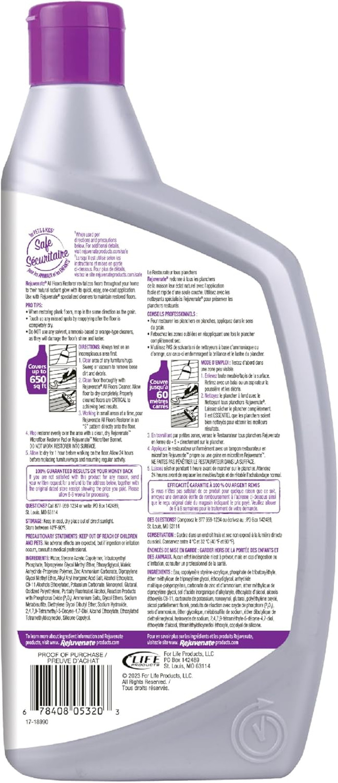 All Floors Restorer Protective Floor Finish Fill Scratches Shine Vinyl Hardwood