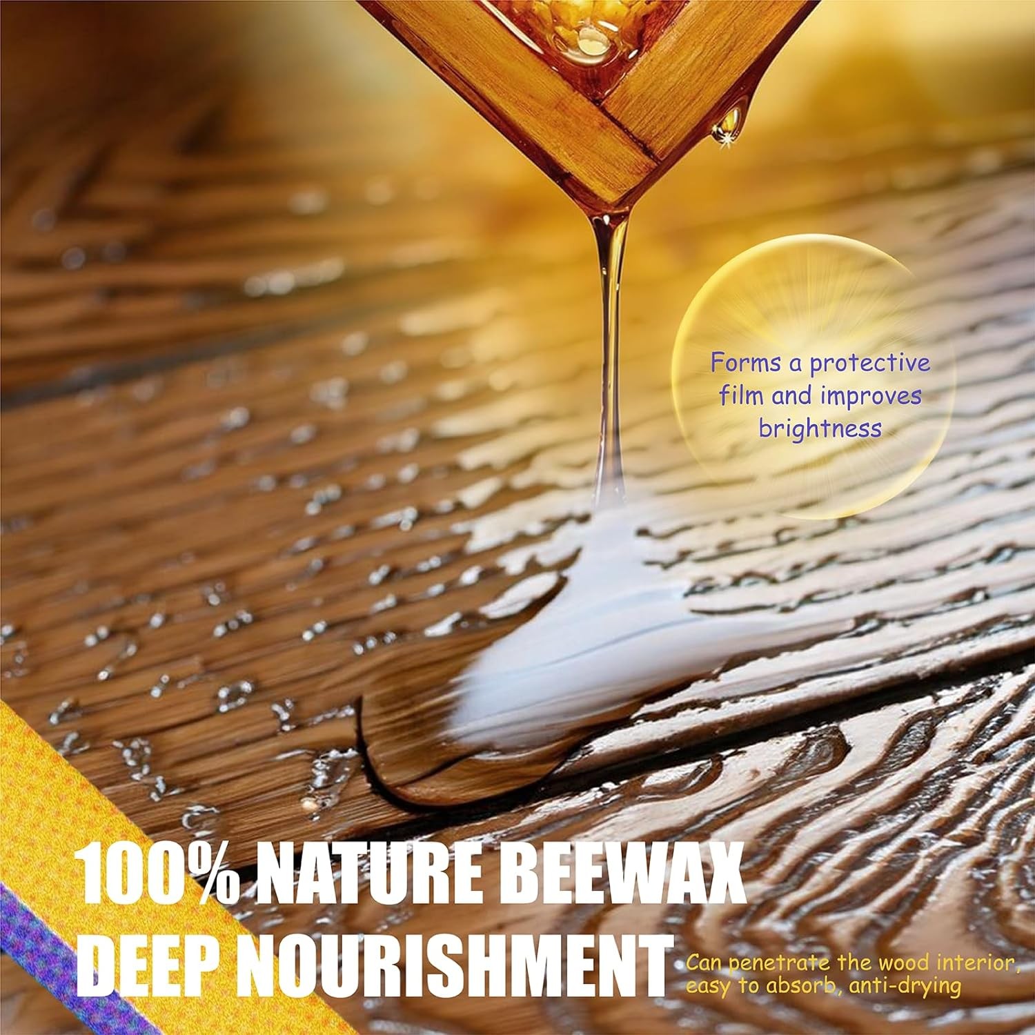 1/2x Furniture Beeswax Spray Natural Multi-Purpose Wood Floor Cleaner and Polish
