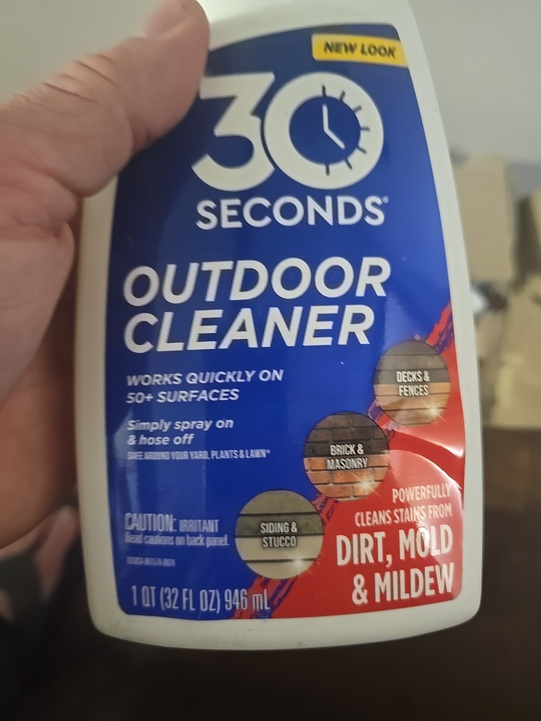 6x 30 SECONDS 1Q30S6P Outdoor Cleaner, 1 qt Spray Bottle Lot Of 6