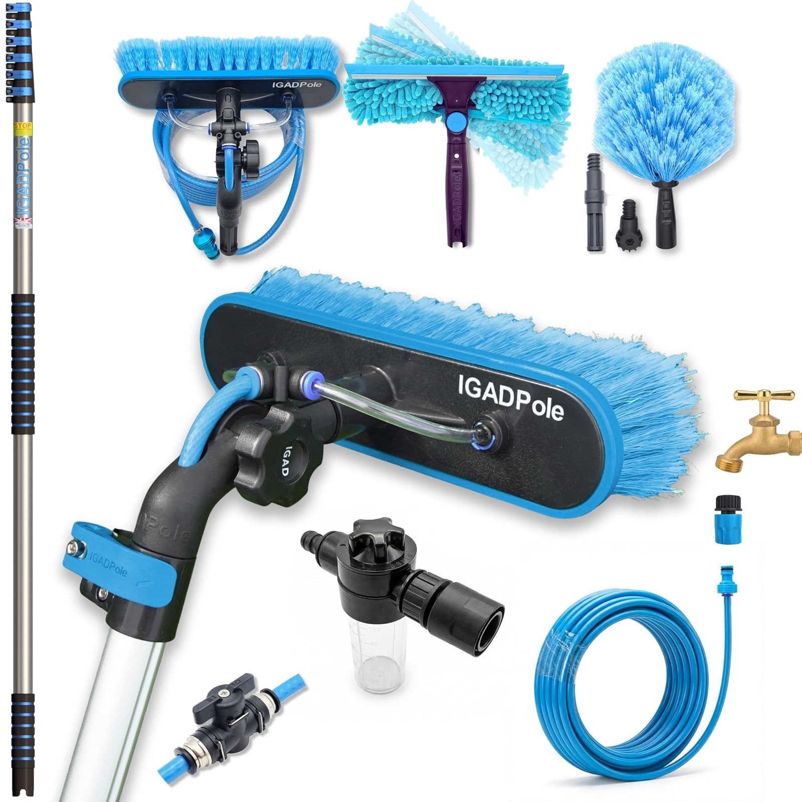 IGADPole 24FT Water Fed Kit Window Solar Cleaning