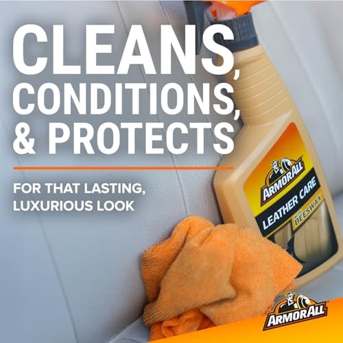 Armor All Leather Care Spray with Beeswax – 16 oz Car Interior Cleaner Condition