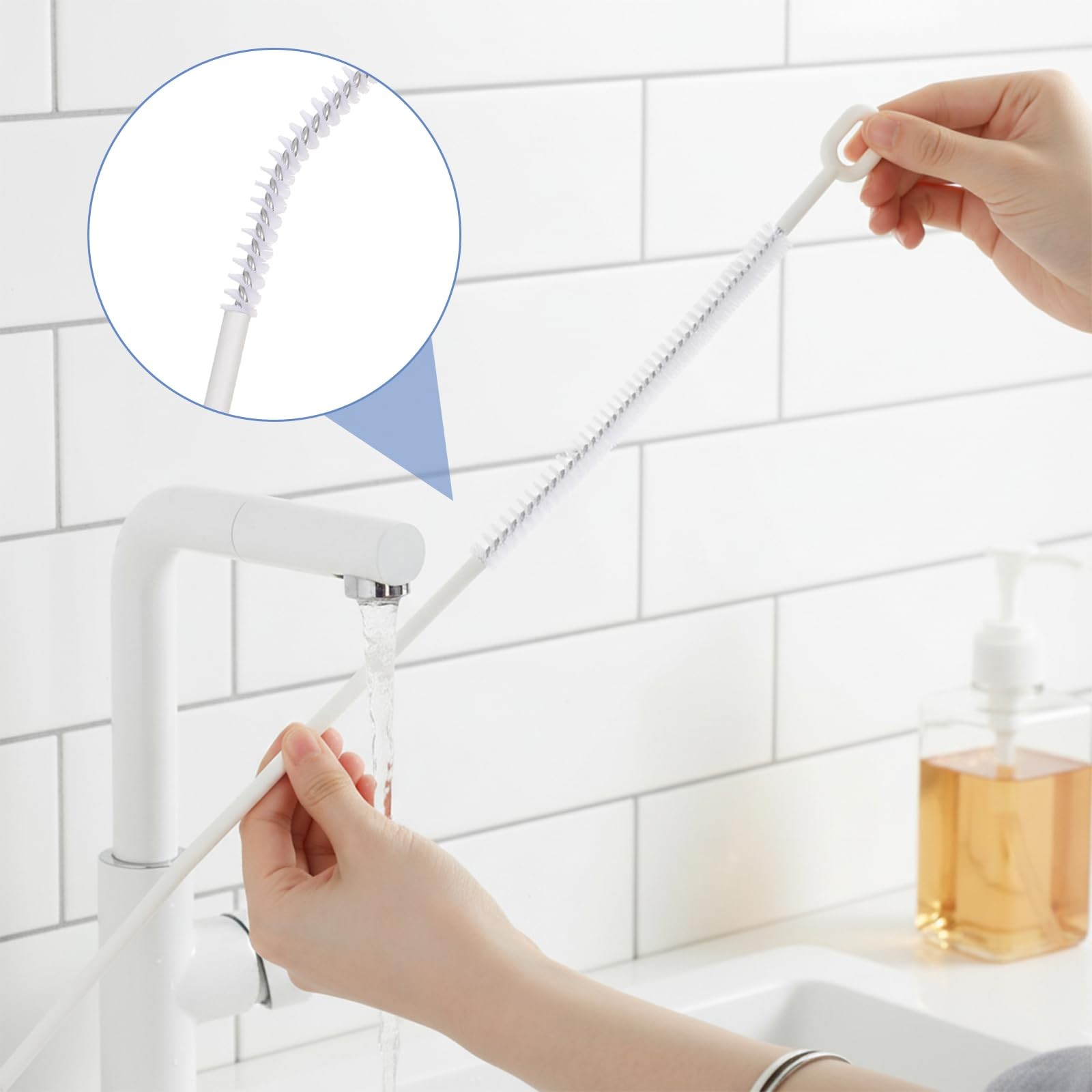 Shimmeroo 4Pcs Long Straw Cleaner Brush, 10.2In Extra Long Straw Tube Brush
