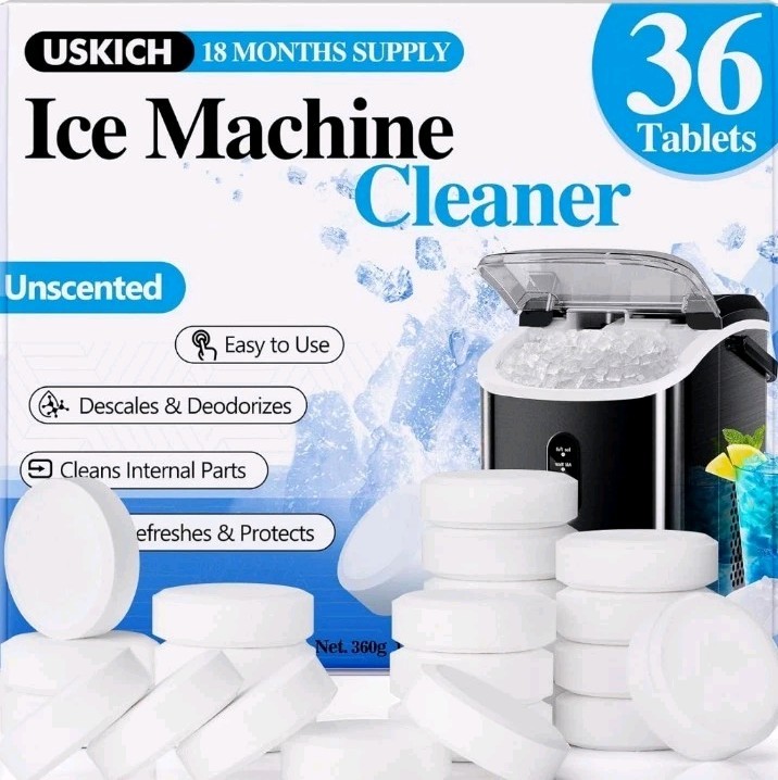 Ice Machine Cleaner Descaler Gentle Household Cleaner Ice Maker 36 TABLETS NEW!