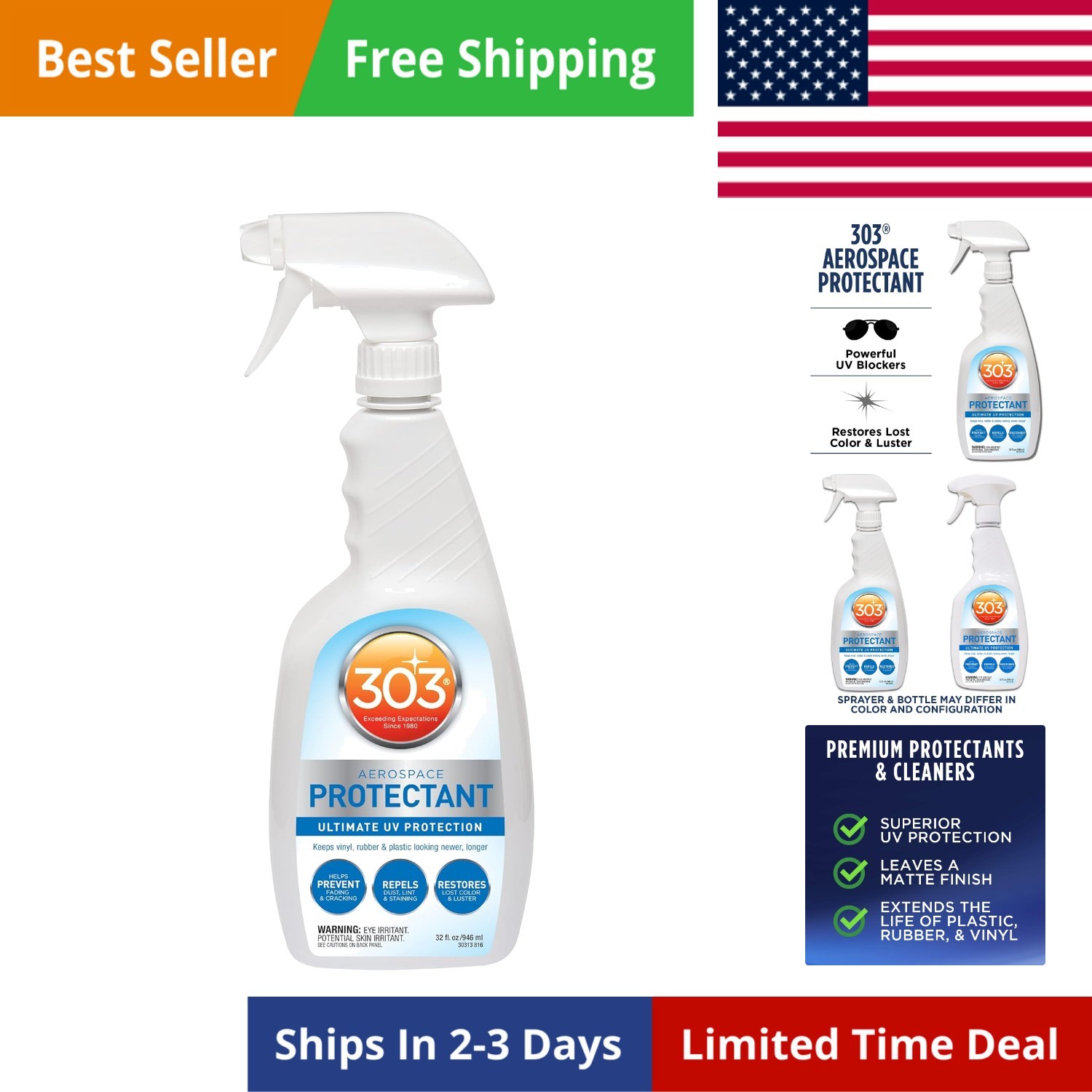 Aerospace Protectant Spray, UV Protection, Repels Dust, Dirt, & Staining, Mat…