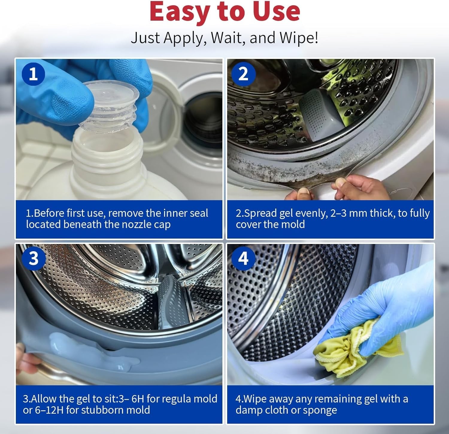 Heavy-Duty Mold Stain Remover Gel – 8.8 Fl Oz, No Scrub & Safe for All Surfaces