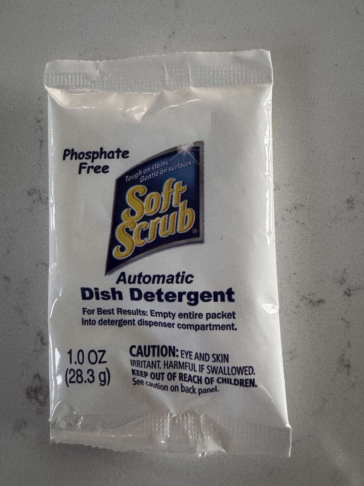 Soft Scrub Automatic Dish Washer Detergent 1.0 oz Individual Packets Qty 45
