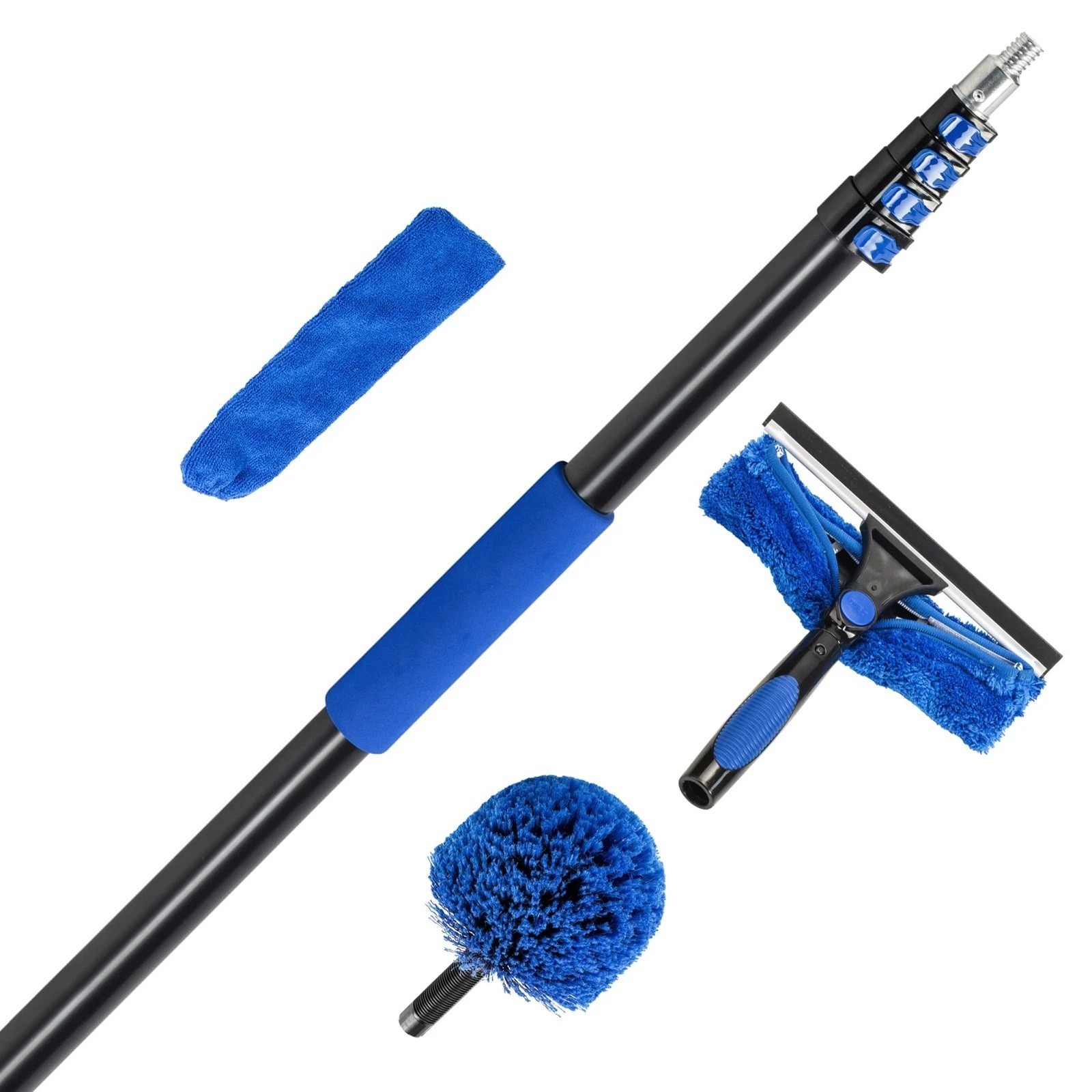 Vaughan 12 ft. Extension Pole with Cleaning Accessories – 4-Piece Kit