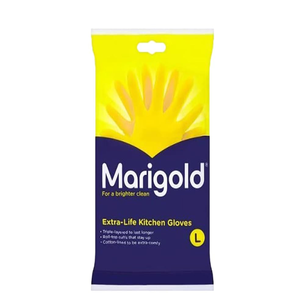 Marigold Extra Life Kitchen Rubber Gloves – Large – Pack of 6 Pairs
