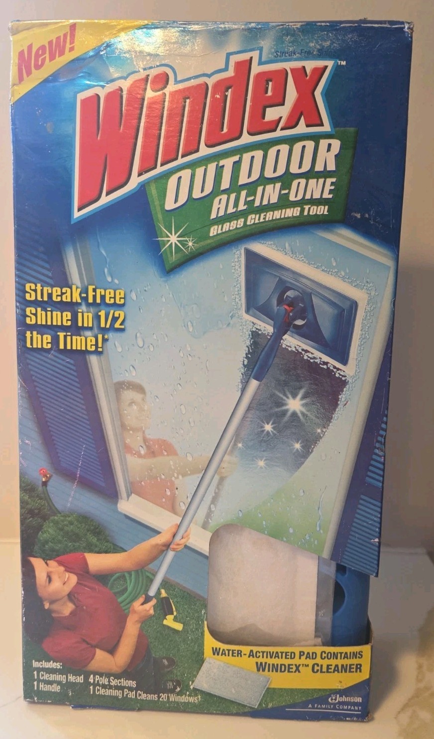 Windex Outdoor All-In-One Glass & Window Cleaner Starter Tool Kit New