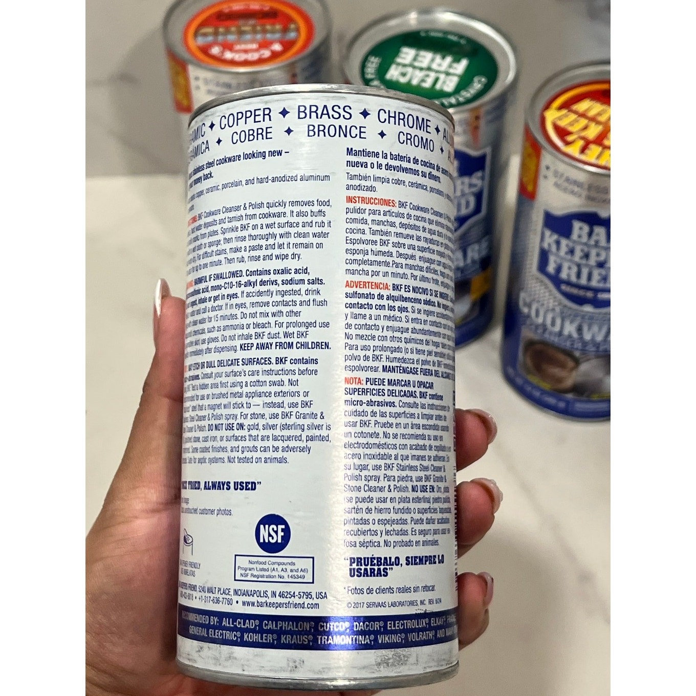 Bar Keepers Friend Superior Cookware Cleanser Polish Cleaner Powder-4 Pack