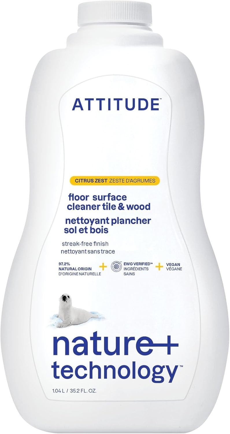 EWG Verified Plant-Based Floor Cleaner for Wood, Tile & Laminate – 35.2 Fl Oz