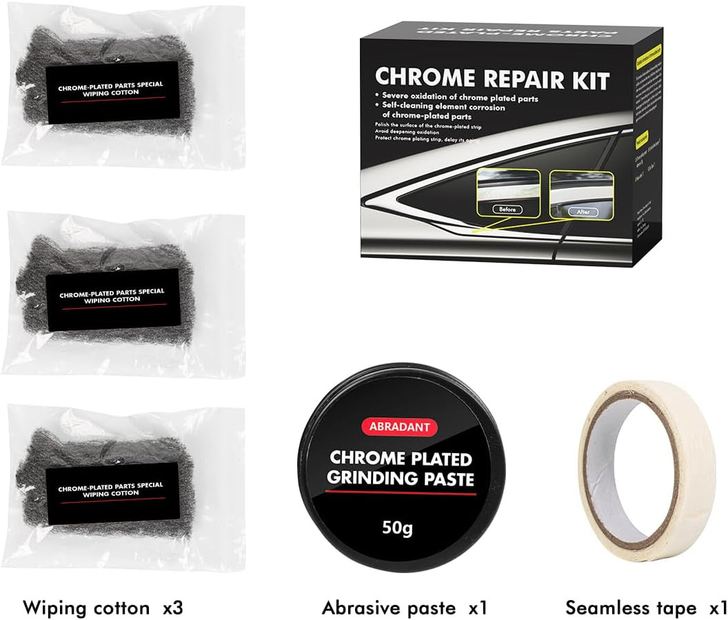 Metal Polish Restorer and Protectant, Chrome Cleaner and Polish for Cars, Remove