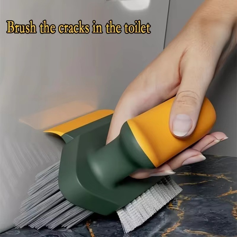 3-in-1 Cleaning Brush with Hard Bristles & Gap Brush for Bathroom, Kitchen