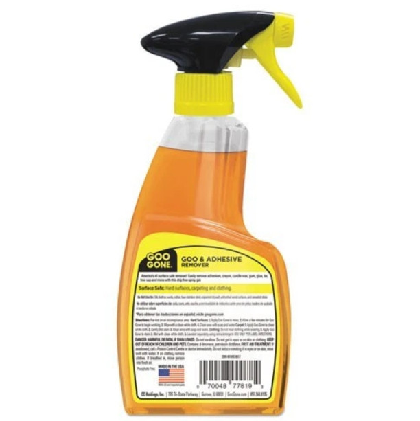 Goo Gone Spray Gel Cleaner, Citrus Scent, 12 oz Spray Bottle, 6/Carton