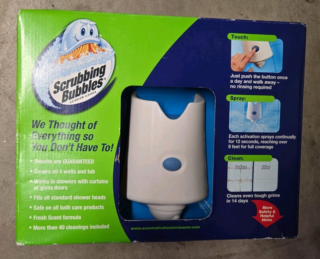 Scrubbing Bubbles AUTOMATIC BATHROOM SHOWER CLEANER Kit 2 Cleaning Solutions NEW