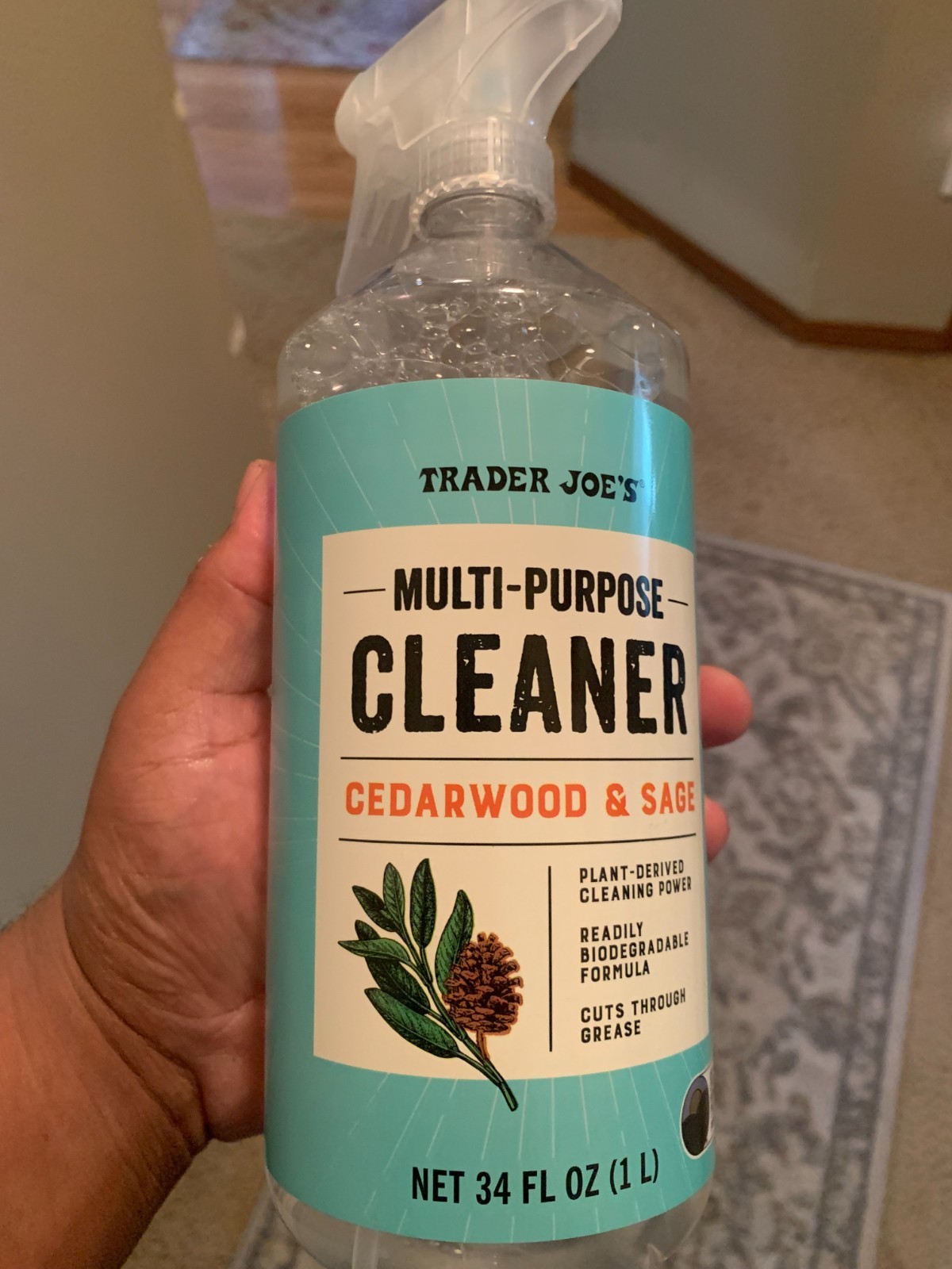 Trader Joe’s Multi-Purpose Cleaner Cedarwood & Sage 34fl oz 1L (2 Bottles)