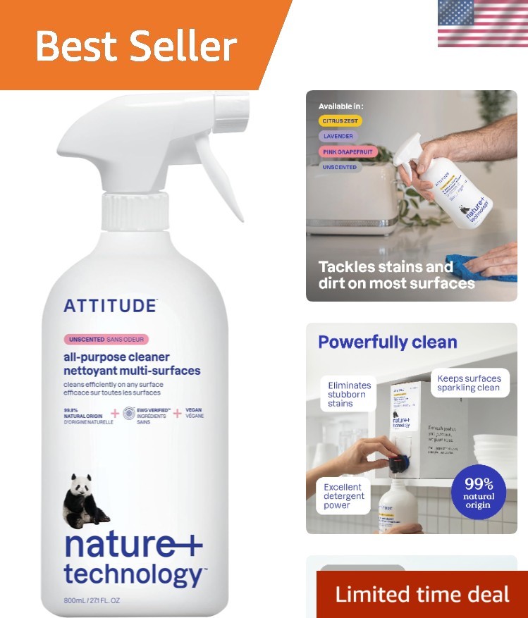 27.1 Fl Oz Multi-Surface Cleaner – Unscented, Plant-Based, EWG Certified Spray