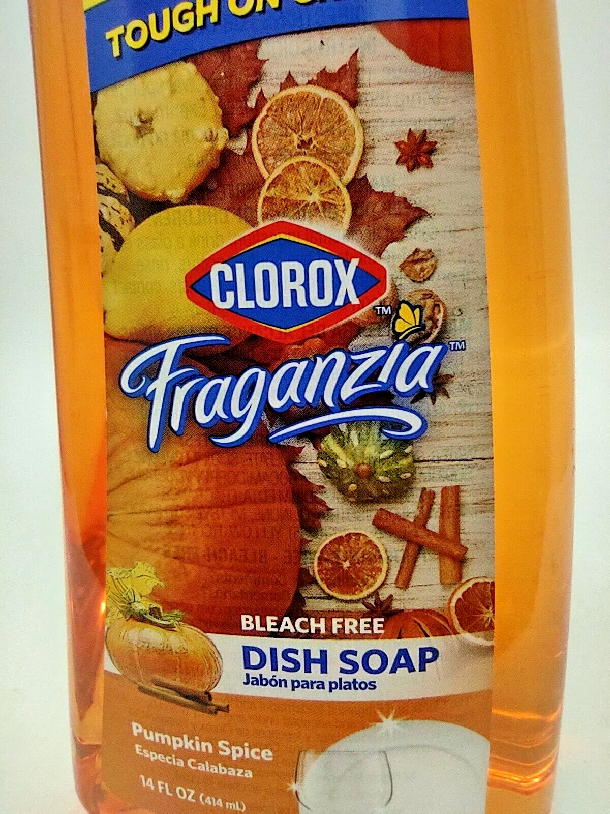 ( 4 Bottles )Clorox Fraganzia PUMPKIN SPICE Dish Soap Bleach Free 14 oz Each