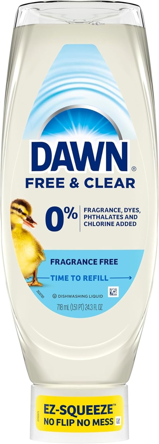 Free & Clear EZ-Squeeze Dish Soap Liquid 24.3 Fl Oz Grease Biodegradable
