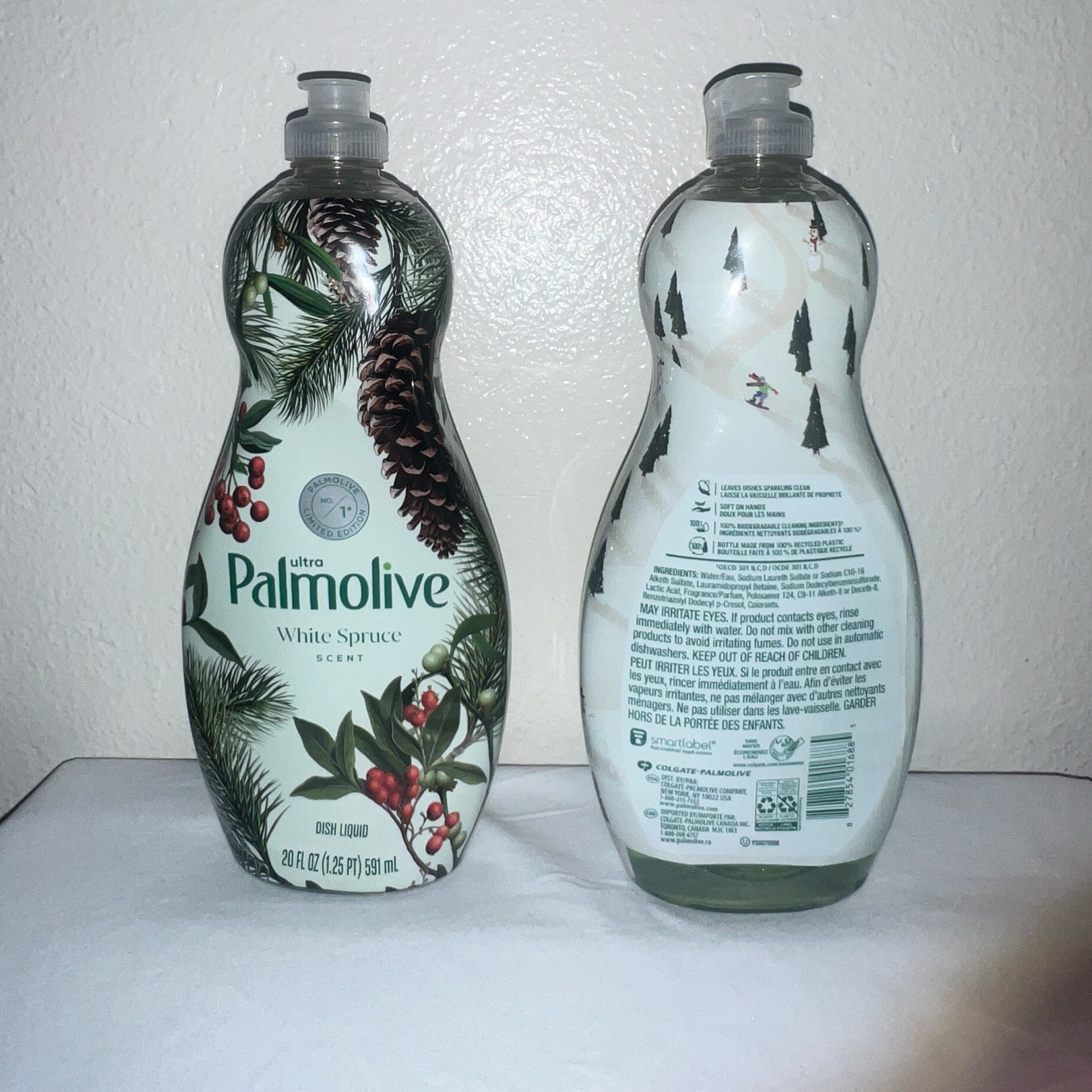 Palmolive Ultra Dish Liquid Soap White Spruce & Winter Pine, 20 fl oz 2 Pack