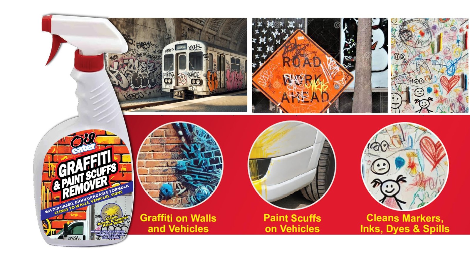 Pro Strength Cleaner for Graffiti, Paint Scuff, Overspray, Paint Spills, Perm…