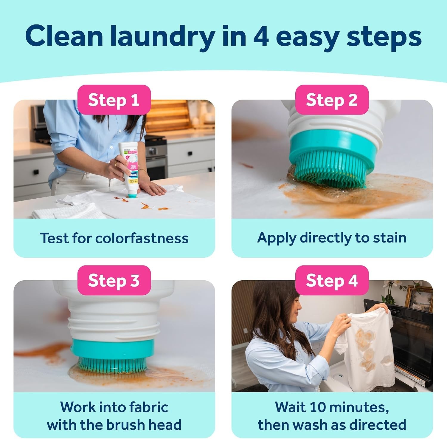 -Enzyme Laundry Stain Scrubber | 3 Pack Natural Stain Remover for All Fabrics