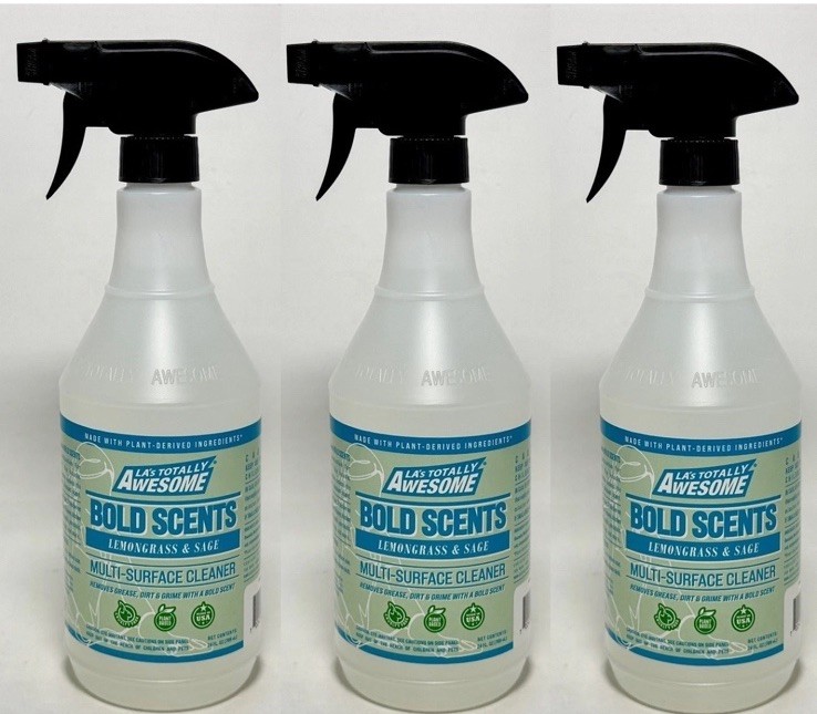 3 PACK- LA’s Totally Awesome Plant-Based Cleaner Removes Grease & Grime 24 Oz