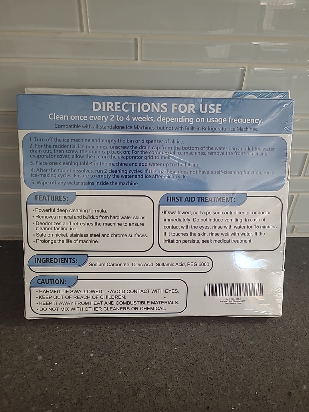 2 X USKICH Ice Machine Cleaner Descaler Tablets 36 Pack Maker Cleaner Compatible