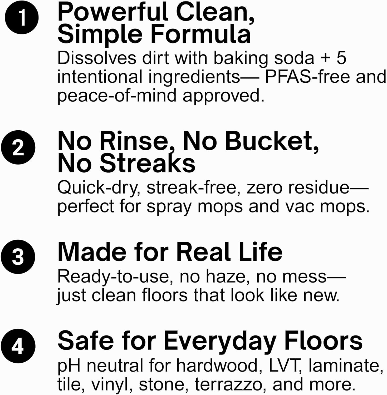 Multi Surface Floor Cleaner 64Oz, Ready to Use-Streak Free-No Rinse, Use on Hard
