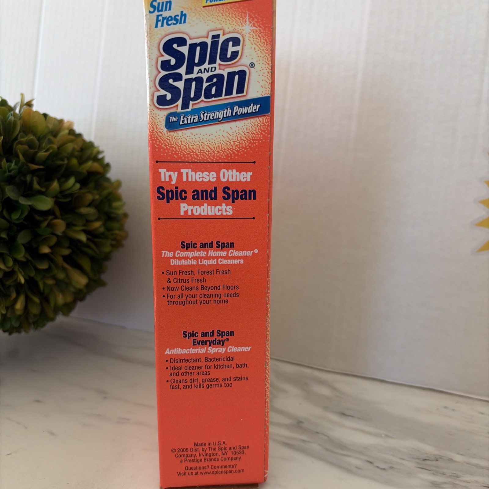 Spic and Span Extra Strength Powder SUN FRESH 27oz (1 Box) vintage
