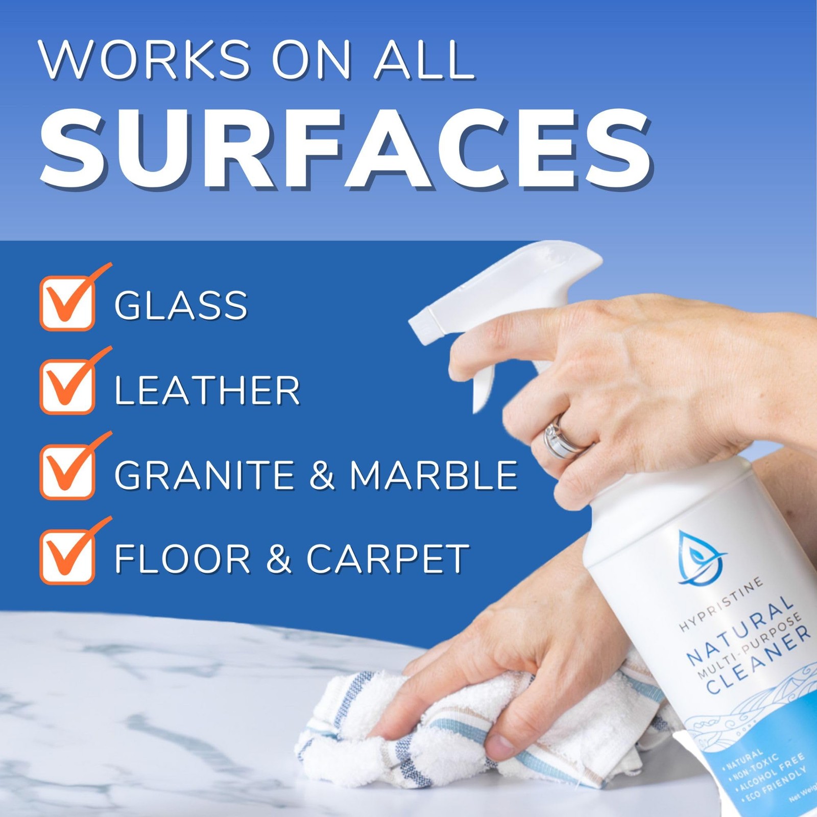 Natural Multipurpose Surface Cleaner, 32 fl oz Spray Bottles, 1 Pack