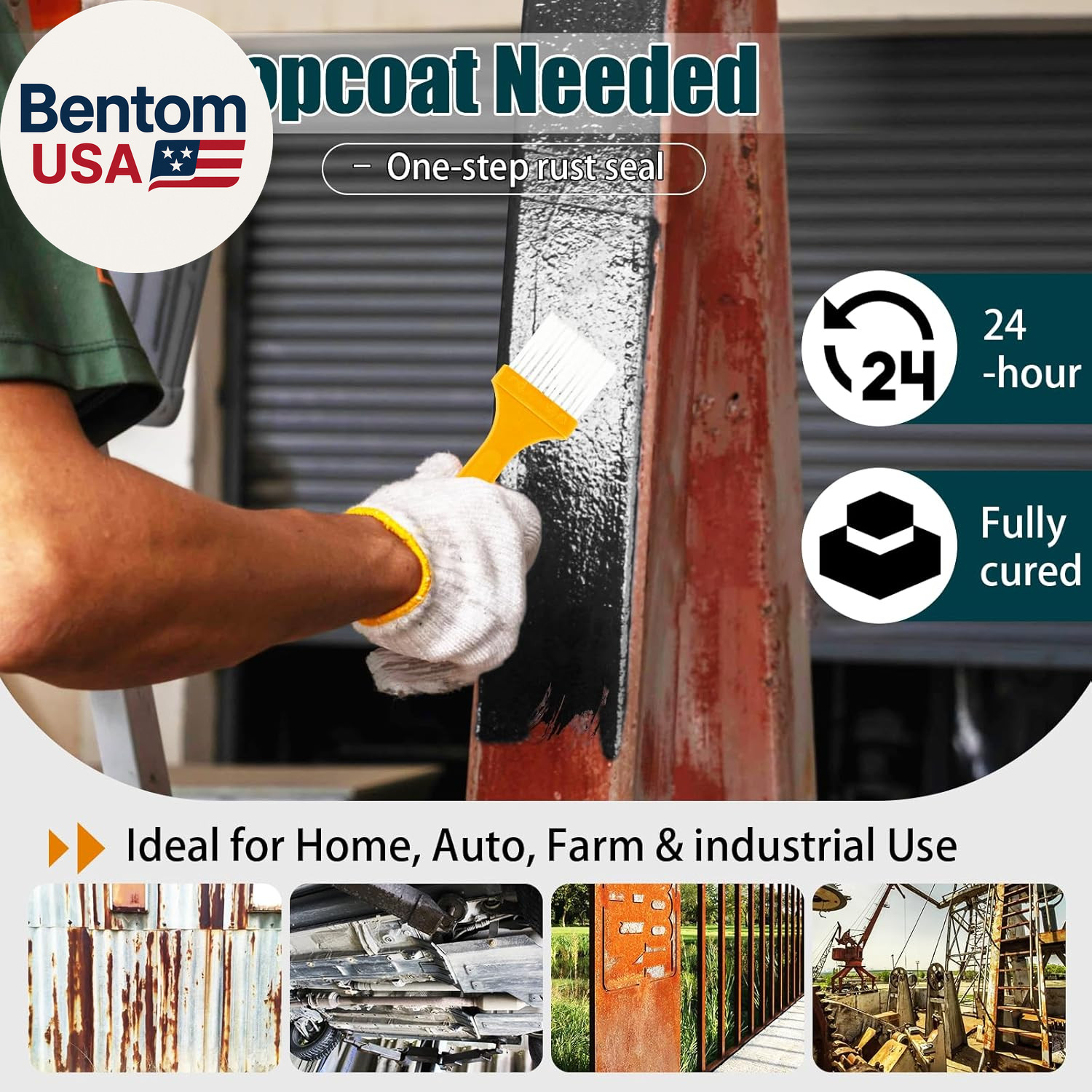 2-In-1 Rust Converter & Metal Primer, Stops Rust,Rust Inhibitor Paint for Metal,