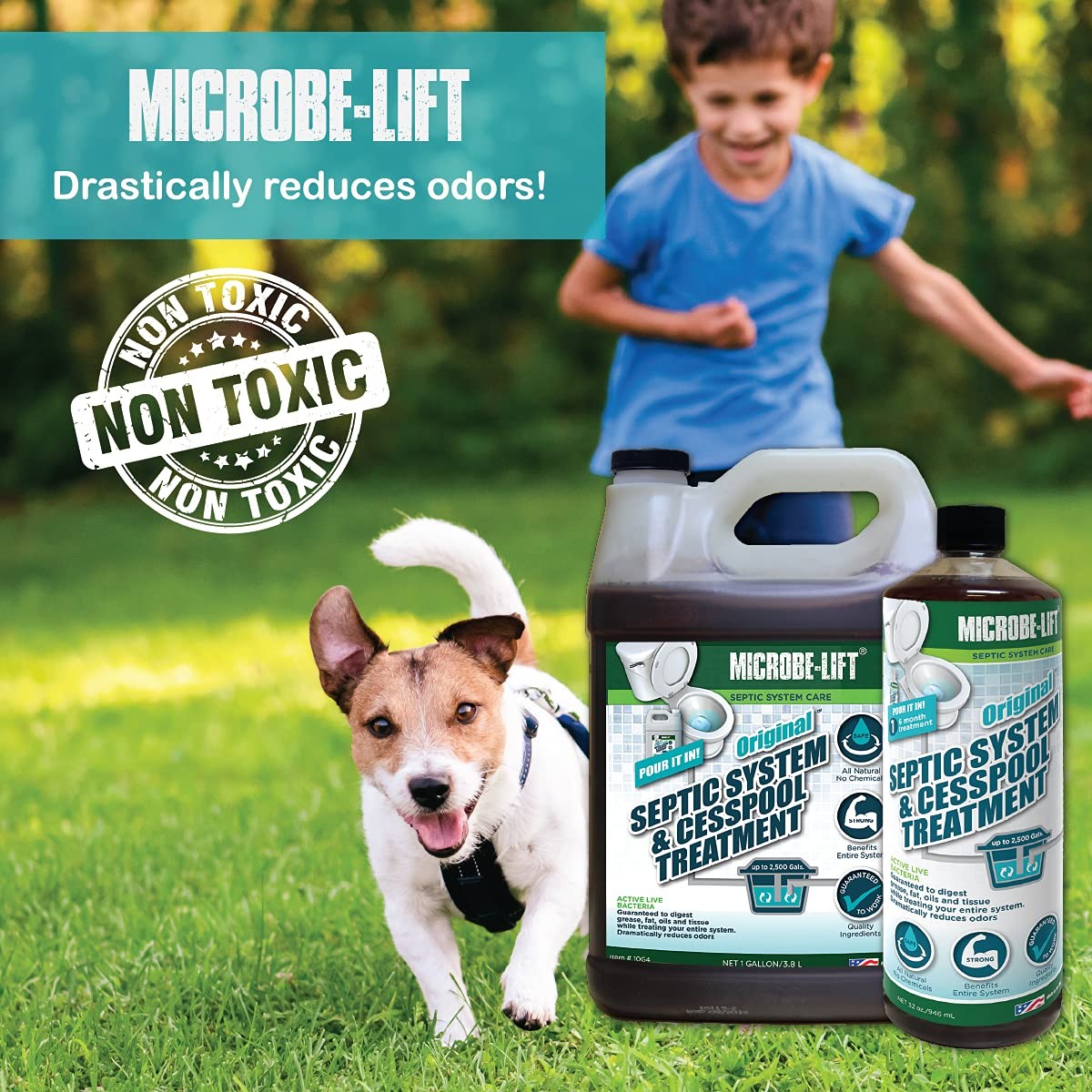 MICROBE-LIFT Natural Septic Tank Treatment – Liquid, Bio-Friendly Bacteria,