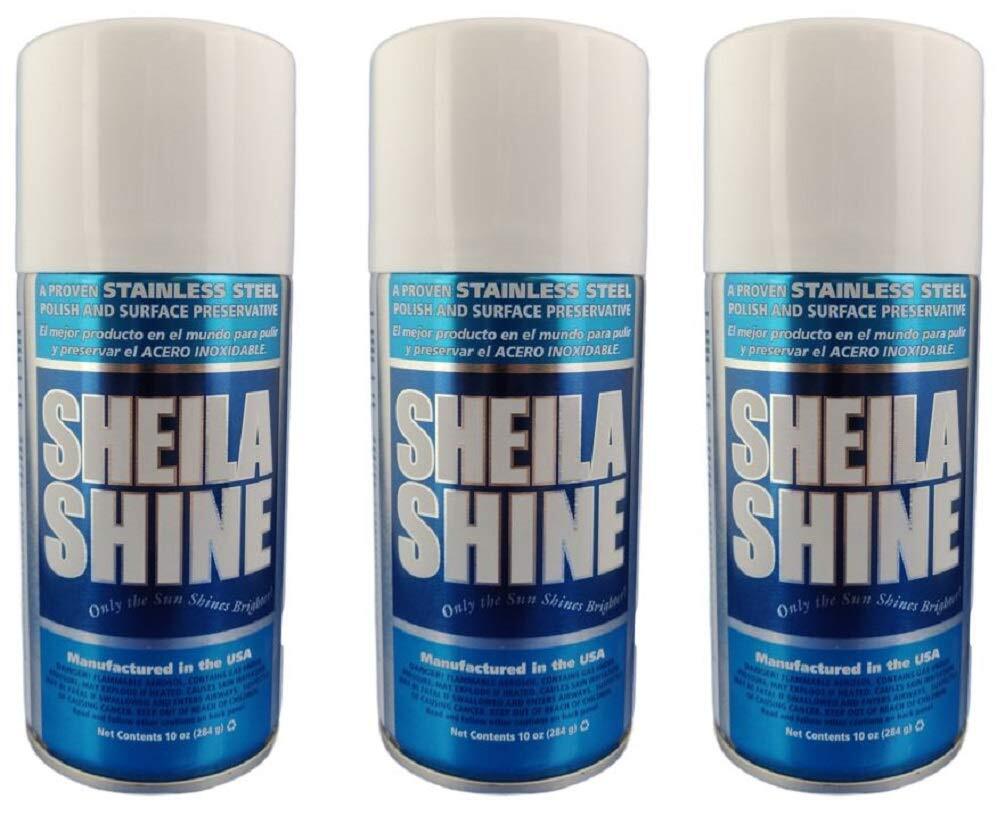 Sheila Shine Stainless Steel Cleaner Polish Pack of 3 Streak Free 10 Oz