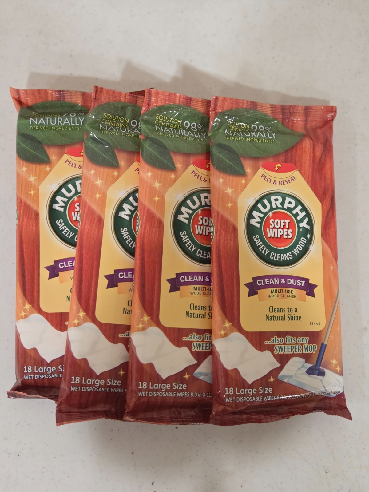 Murphy Soft Wipes Clean & Dust Multi-Use Wood Cleaner NEW SEALED 4 pack