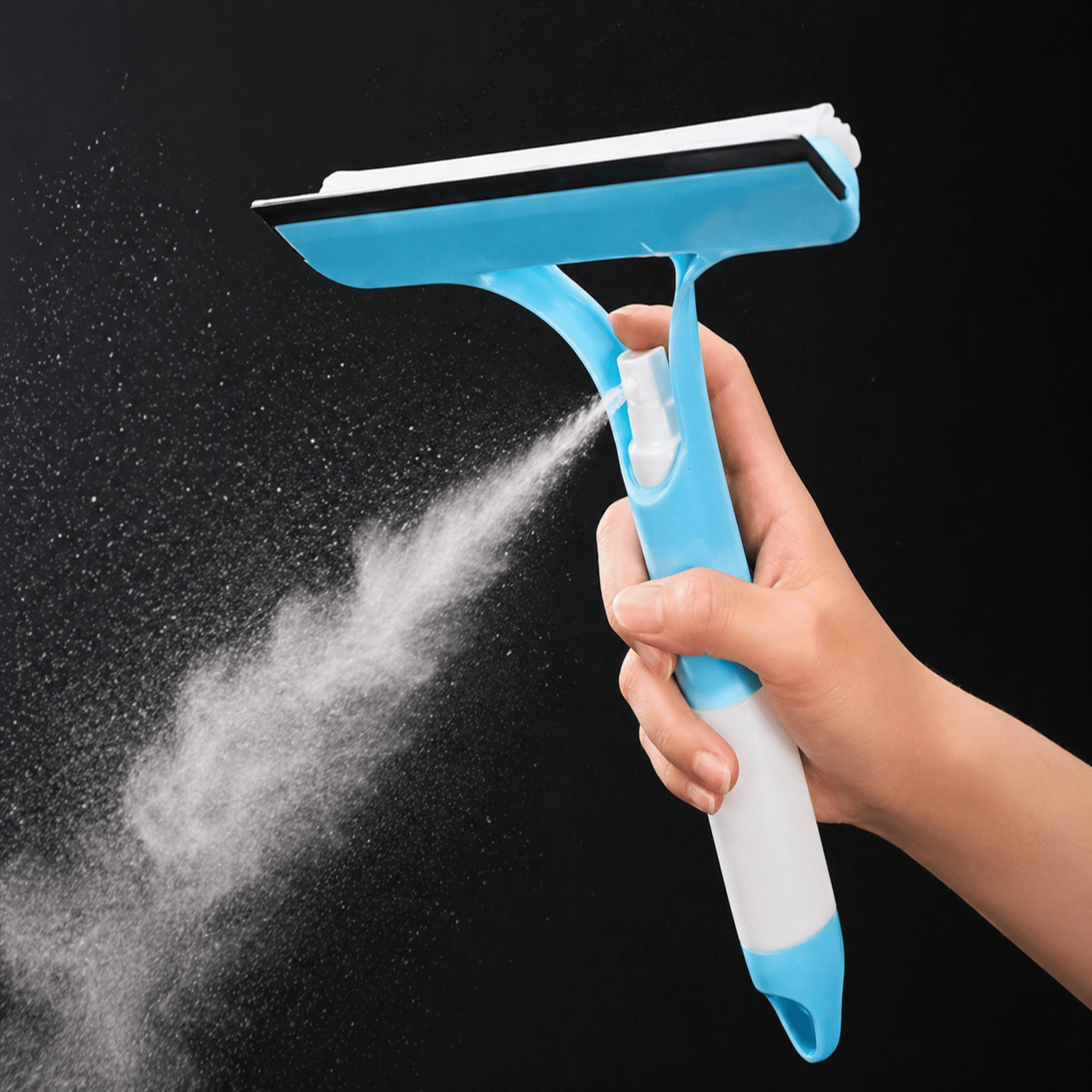 Multi-Function Window Cleaner Spray Squeegee Tool 2-in-1 Glass Wiper Streak-Free