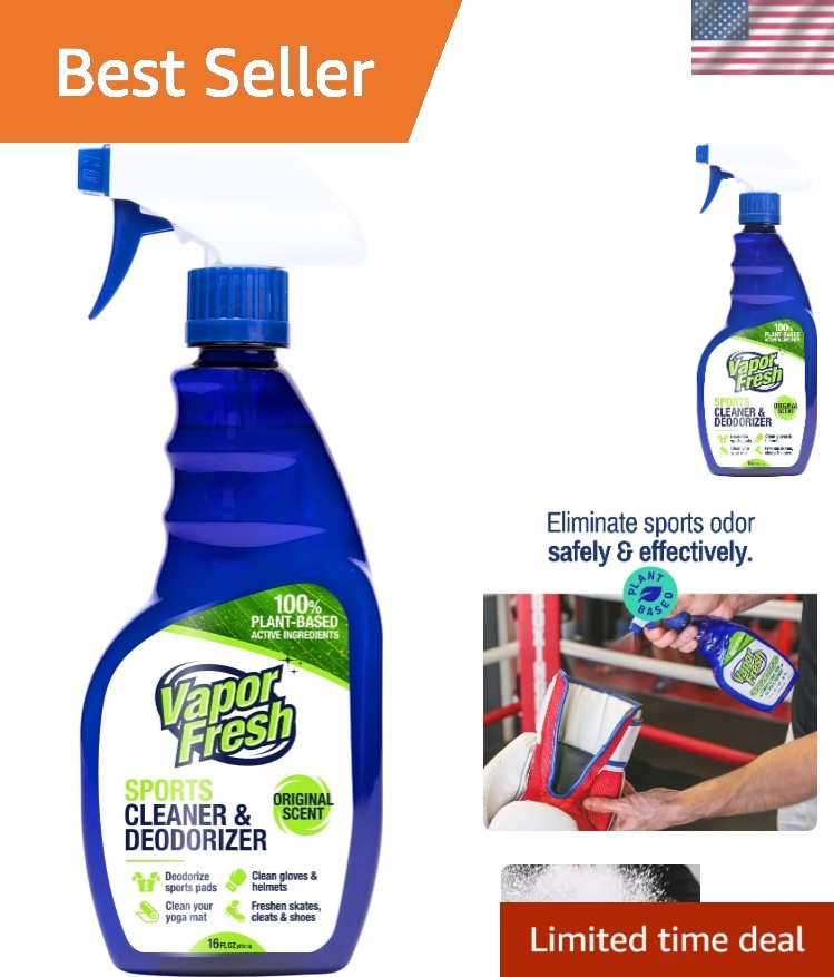 Natural Sports Cleaner & Deodorizer Spray – 16 Fl Oz for Gear & Equipment