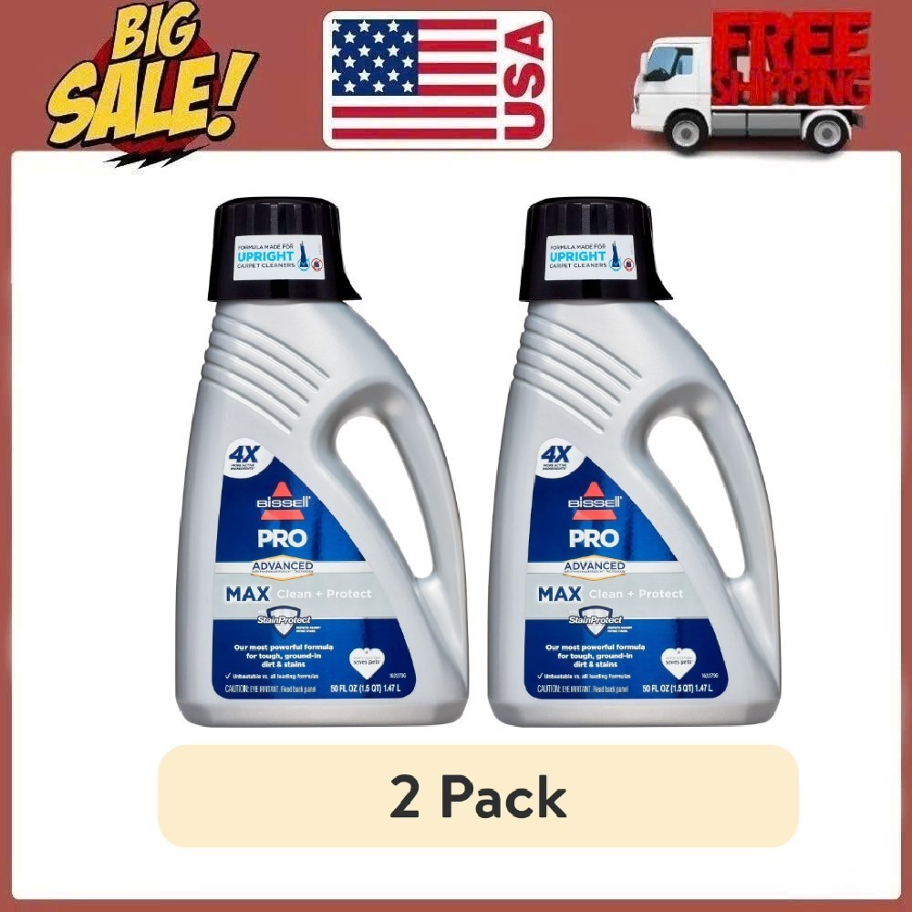 2 Bottles Advanced Pro Max Clean + Protect Deep Cleaning Carpet, 50 oz, 70E1