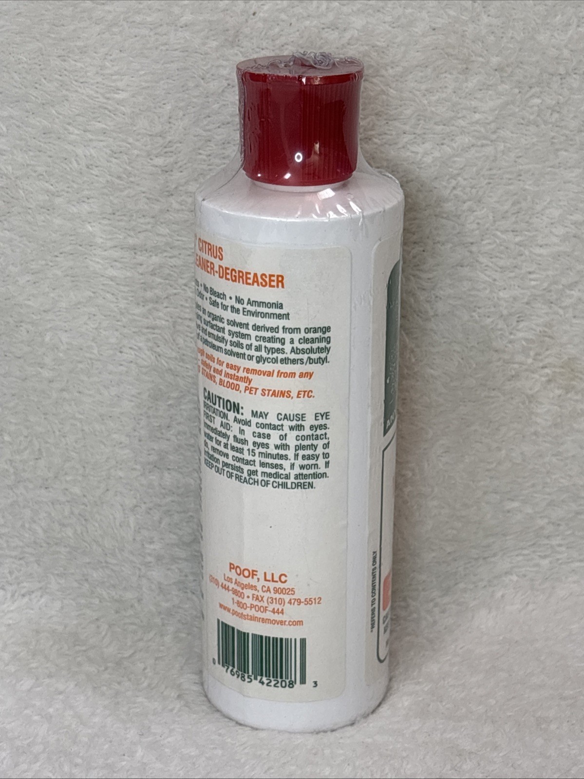 Poof Citrus All Purpose Non-Toxic Non-Flammable Biodegradable 8oz Made In USA