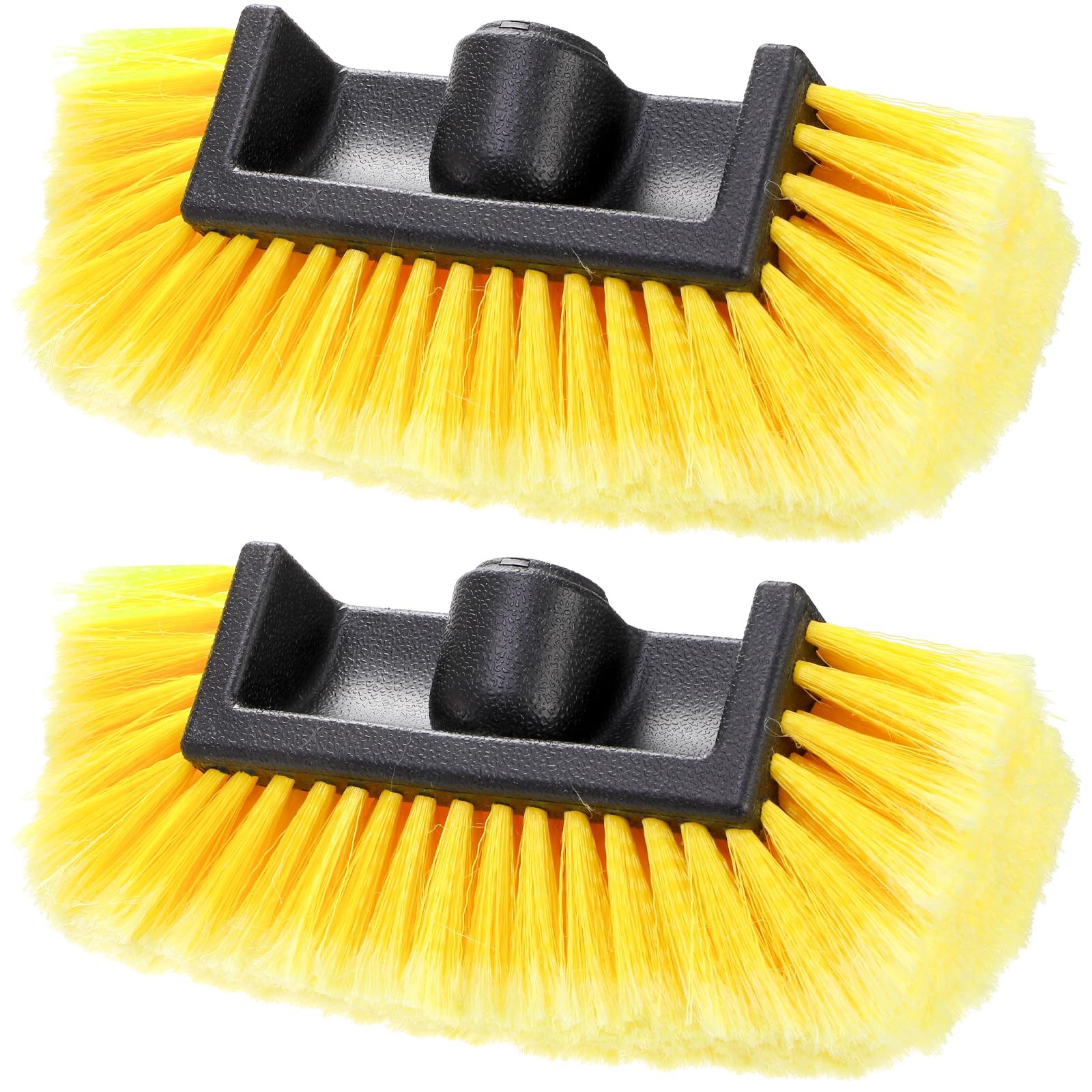 2 Pack Car Wash Brush Head, 10” Car Wash Scrubber with Soft Bristle, Car Cle…