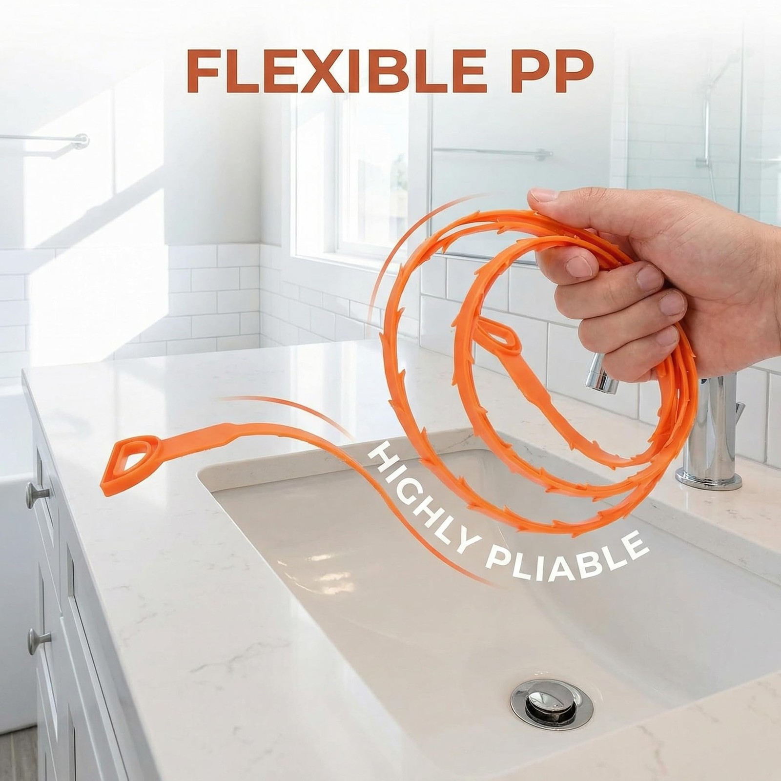 3 Pack 25 Inch Drain Snake Set – Drain Cleaner with Grip Handle Effectively C…
