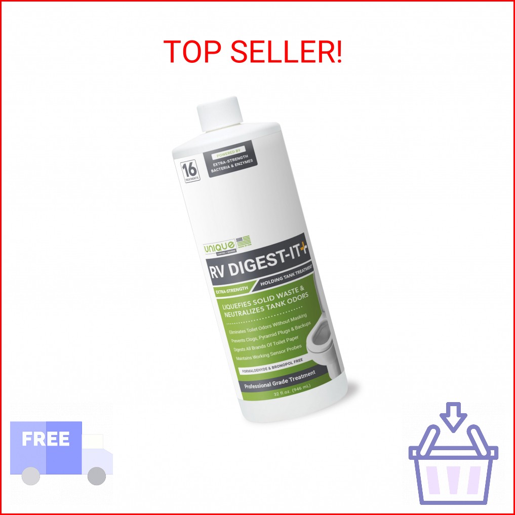 Unique RV Digest-It Plus – RV Holding Tank Treatment Eliminates Odor, Liquifies