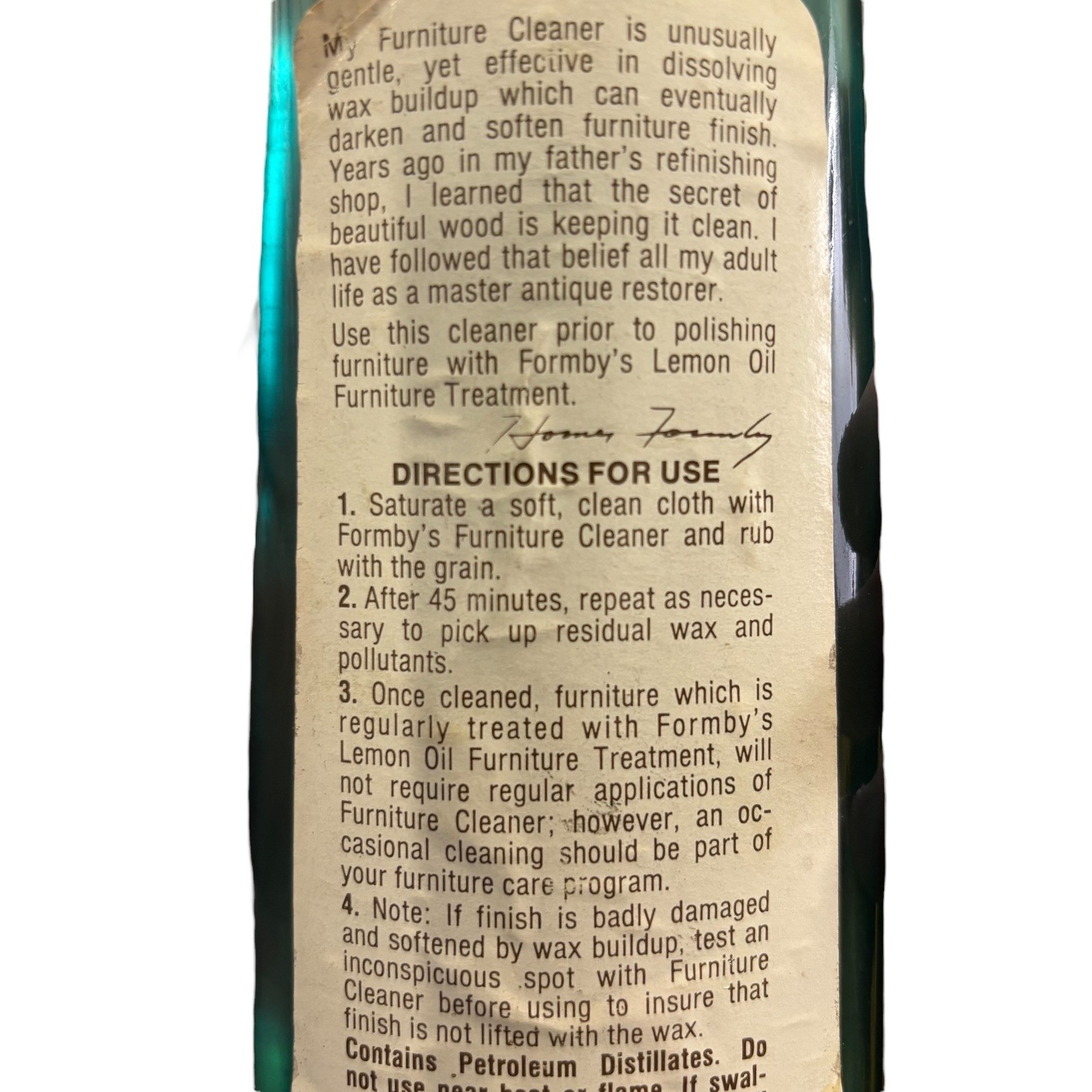 Vtg Formbys Furniture Cleaner 8 Fl Oz Wood Polish Furniture Care Restorer Discon